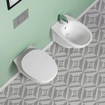 Simply - Wc senza brida e bidet sospesi