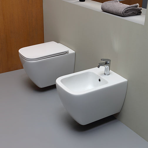 Area vaso senza brida e bidet sospeso Argillashop.com