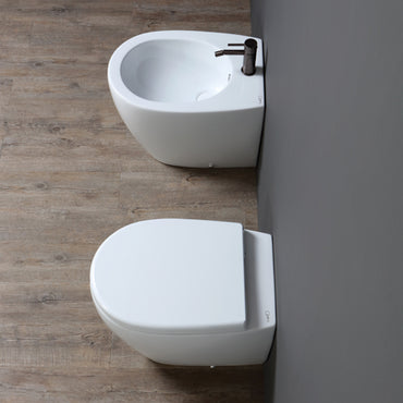 Aida vaso e bidet filo parete Argillashop.com