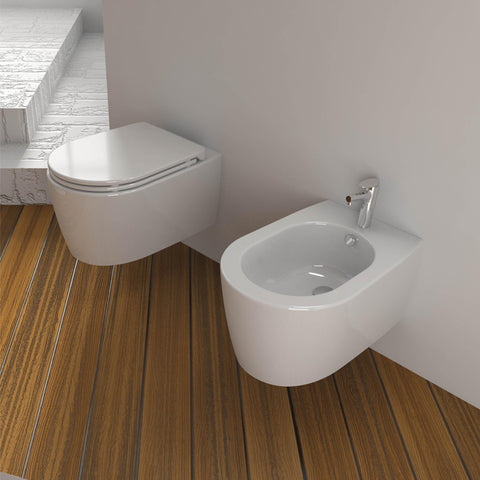 Aida - Wc + Bidet Sospeso - Argillashop.com