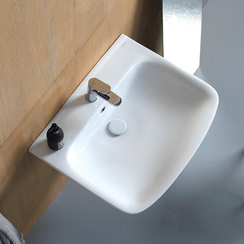Area Lavabo sospeso con semicolonna Argillashop.com