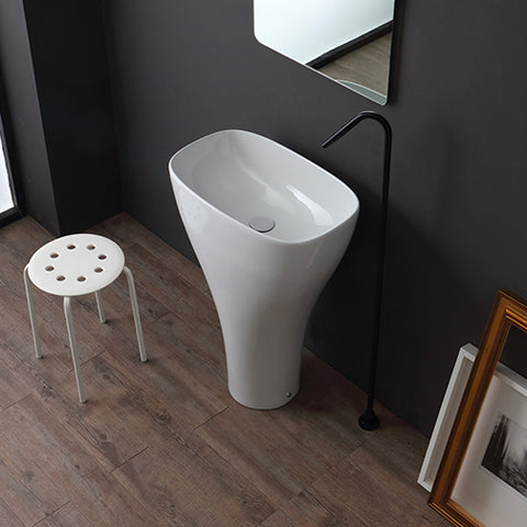 Aida Lavabo Freestanding con installazione a parete Argillashop.com