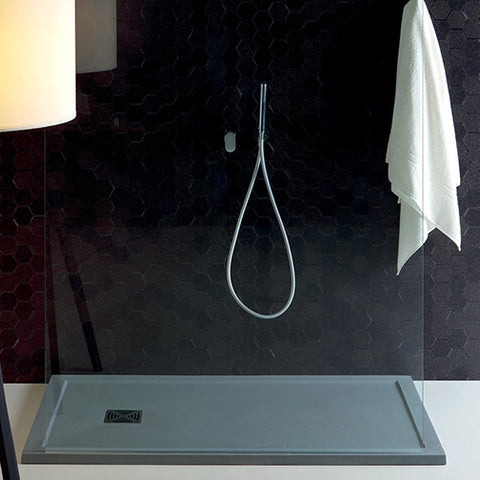 Piatto doccia marmoresina con bordo altezza 3,3 cm. Argillashop.com